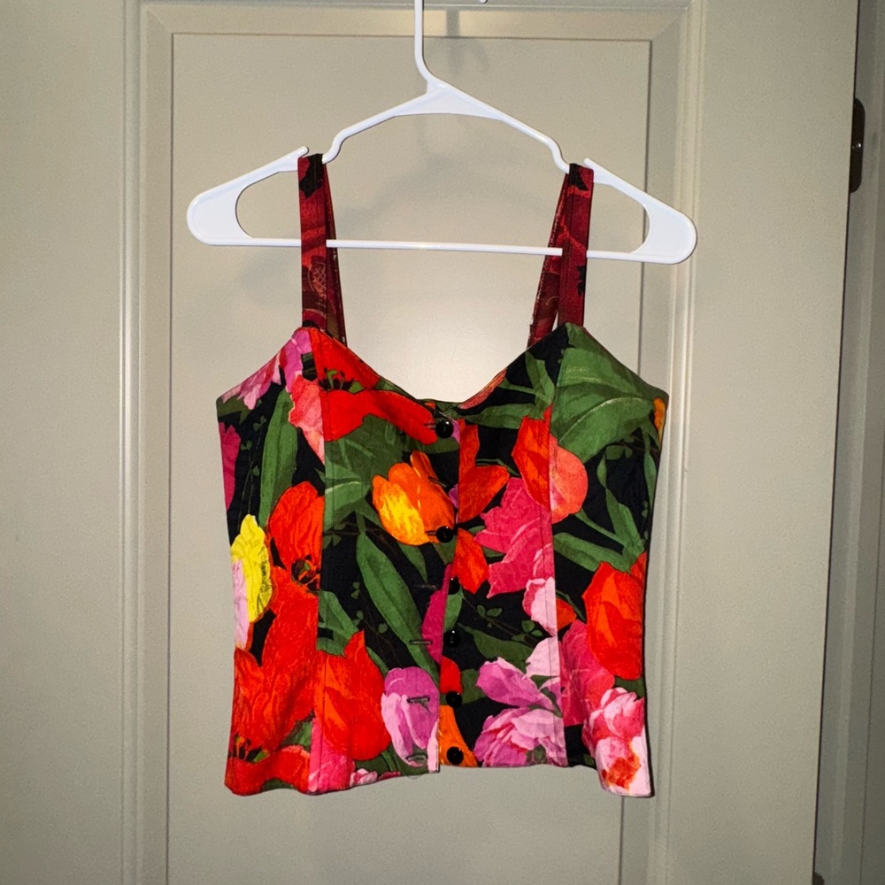 Floral corset top